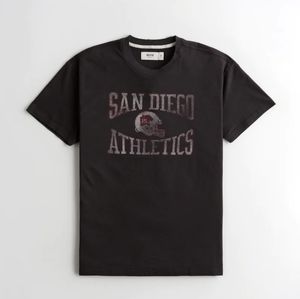 New mens hollister medium black San diego athletics black tshirt